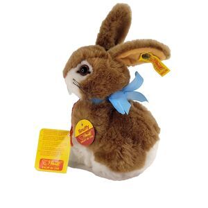 Steiff Snuffy Bunny Rabbit Plush 8" NOS Brown & White 2932 /16‎ W Tags